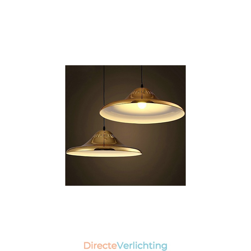 Landelijke gouden metalen hanglamp garage