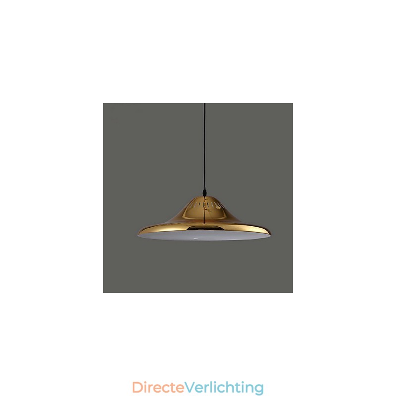Landelijke gouden metalen hanglamp garage