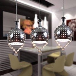 3 Hoofden Hanglamp Kristal Modern Hedendaags Metaal