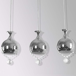 3 Hoofden Hanglamp Kristal Modern Hedendaags Metaal