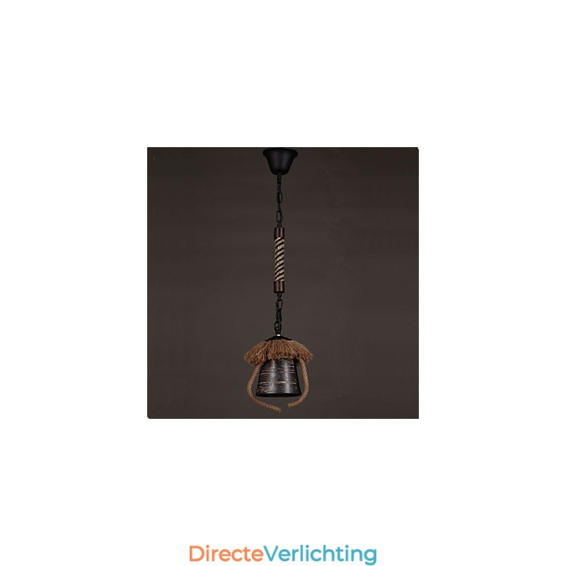 Amerikaanse Country Retro Hennep Keramiek lamp