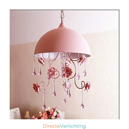 Een kleine roze rozentuin kroonluchterlamp Iron Princess Een kleine roze rozentuin kroonluchterlamp Iron Princess