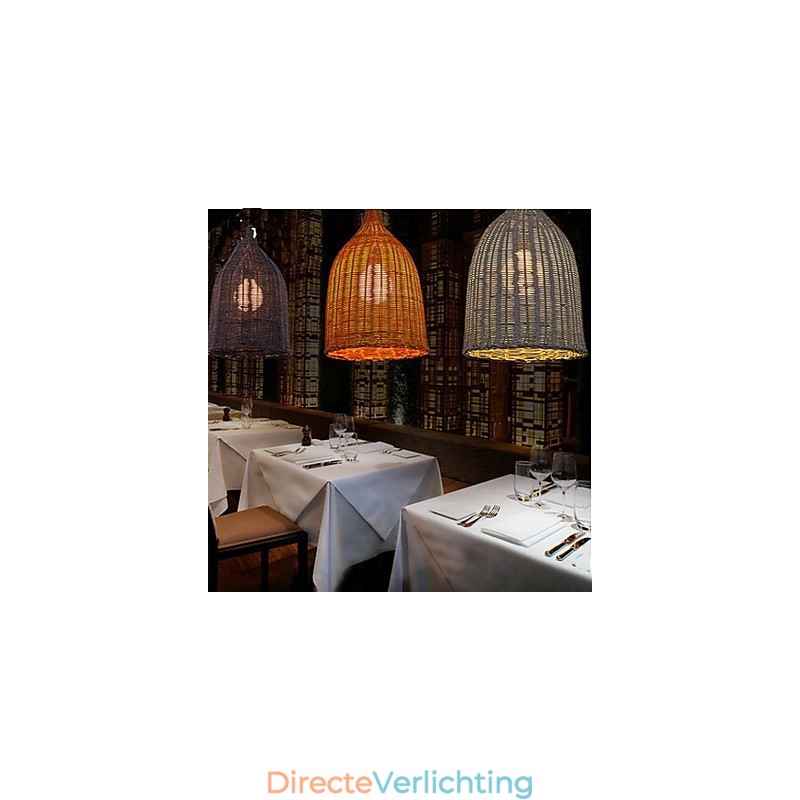 Rotan kroonluchter kroonluchter kroonluchter creatieve retro rotan lamp