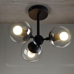 Glazen bol ijzeren bonenstaak moleculaire plafondlampen