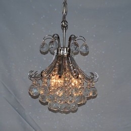 Moderne eigentijdse kristallen mini-stijl gegalvaniseerde kroonluchter hanglamp