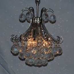 Moderne eigentijdse kristallen mini-stijl gegalvaniseerde kroonluchter hanglamp