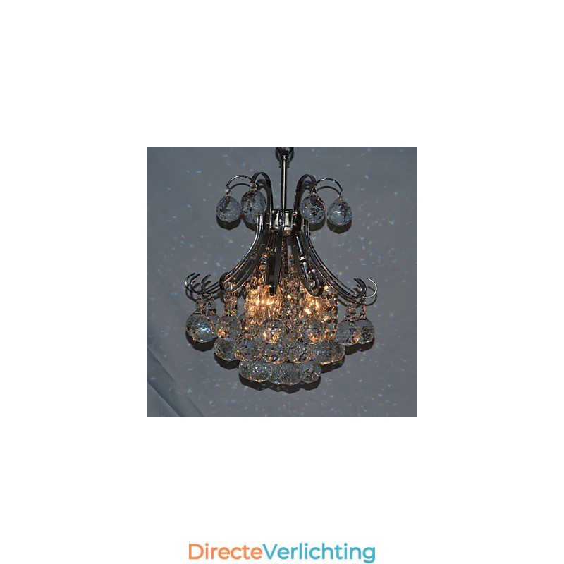 Moderne eigentijdse kristallen mini-stijl gegalvaniseerde kroonluchter hanglamp