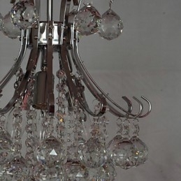 Moderne eigentijdse kristallen mini-stijl gegalvaniseerde kroonluchter hanglamp