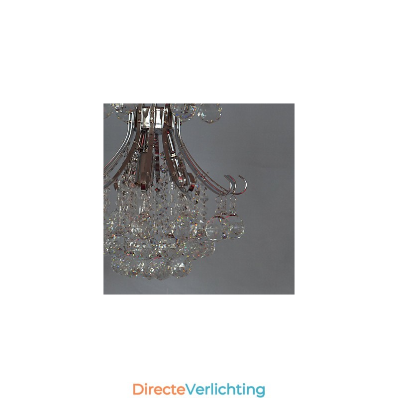 Moderne eigentijdse kristallen mini-stijl gegalvaniseerde kroonluchter hanglamp