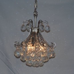 Moderne eigentijdse kristallen mini-stijl gegalvaniseerde kroonluchter hanglamp