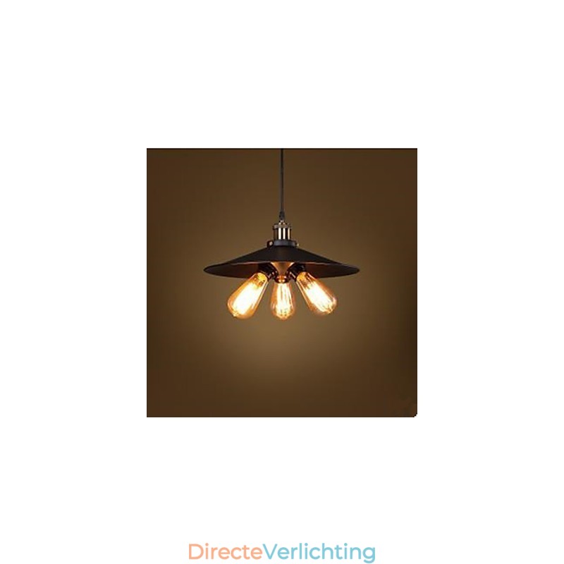 Koperen kop driehoek hanglamp