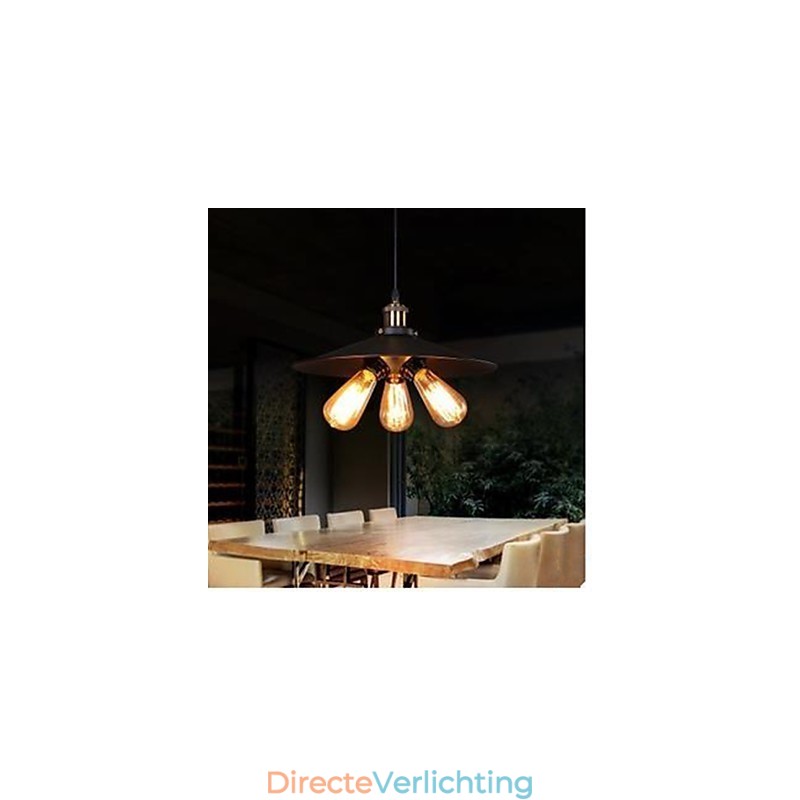 Koperen kop driehoek hanglamp