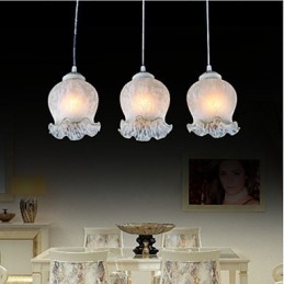 Hanglamp Wit Drie Lampen Europees Retro Klassiek