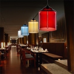 Retro Creatieve Enkele Kop Glazen Hanglamp Café In De Goudviskom