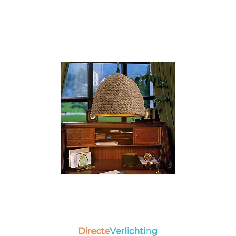 Vintage smeedijzeren kroonluchter creatieve industriële hennep