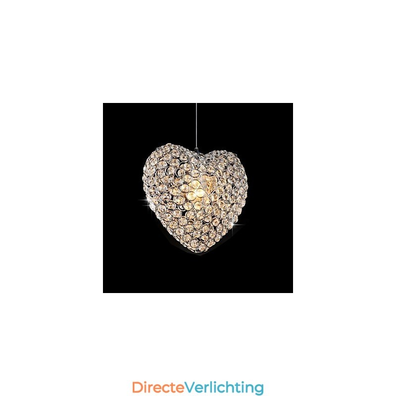 Moderne, eigentijdse kristallen metalen hanglamp