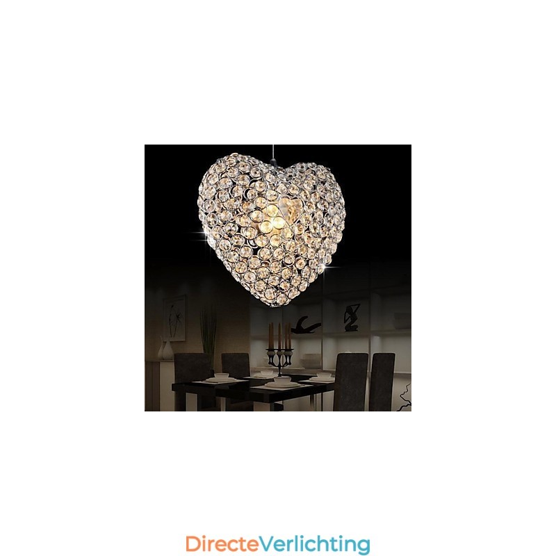 Moderne, eigentijdse kristallen metalen hanglamp