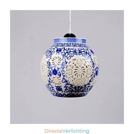 Retro Keramische lamp lamp Trappen Blauwe Enkele Kop Kroonluchter Creatief Retro Keramische lamp lamp Trappen Blauwe Enkele Kop Kroonluchter Creatief