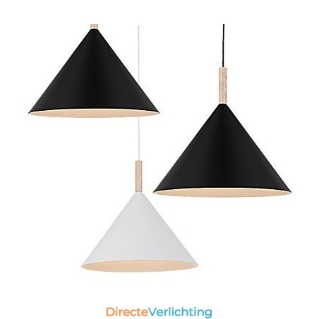 Mini Artistieke Kegelvormige Hanglamp 1 Licht Moderne Eenvoudige Afwerking Zwart Wit Aluminium & Houten Hanglamp Mini Artistieke Kegelvormige Hanglamp 1 Licht Moderne Eenvoudige Afwerking Zwart Wit Aluminium & Houten Hanglamp