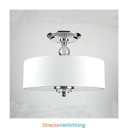 Moderne stijlvolle hanglamp met 3 lampen en flanellen kap Moderne stijlvolle hanglamp met 3 lampen en flanellen kap