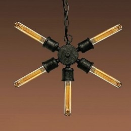 Retro schilderij metalen hanglamp