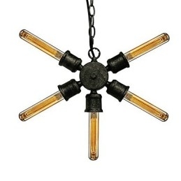 Retro schilderij metalen hanglamp