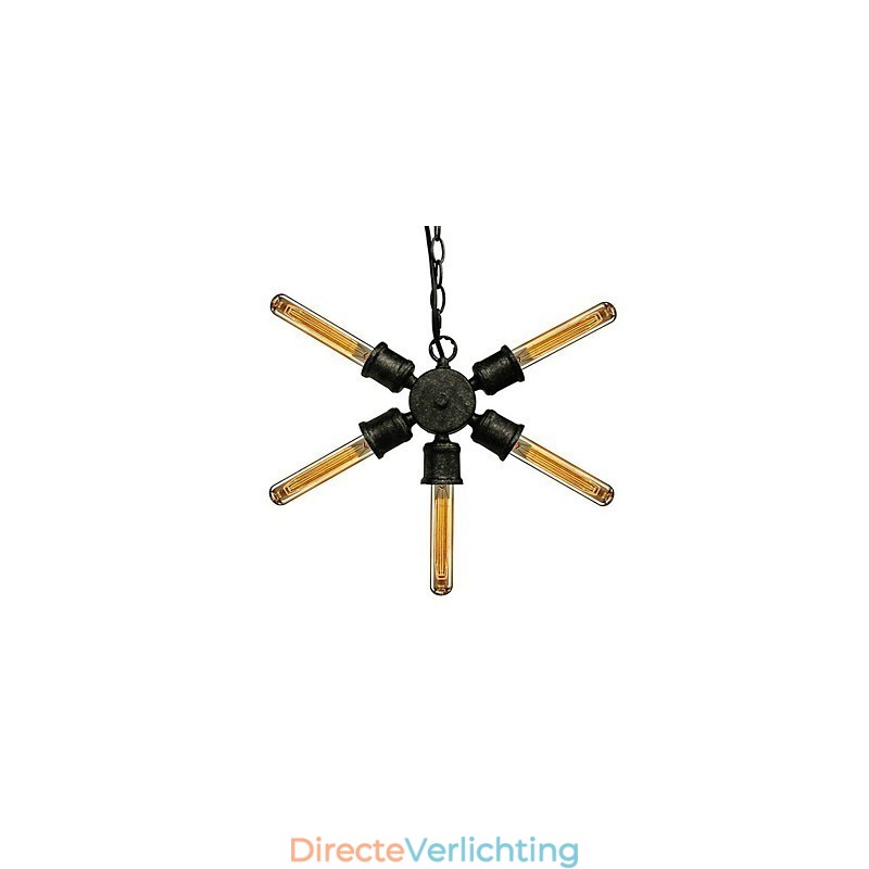 Retro schilderij metalen hanglamp