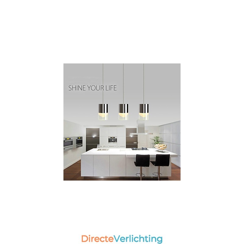 3 lampen hanglamp modern eigentijds metaal