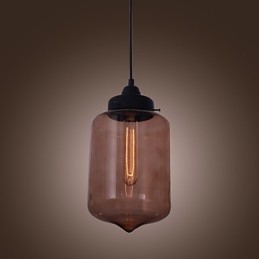 70W moderne glazen hanglamp in transparant flesontwerp