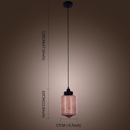70W moderne glazen hanglamp in transparant flesontwerp