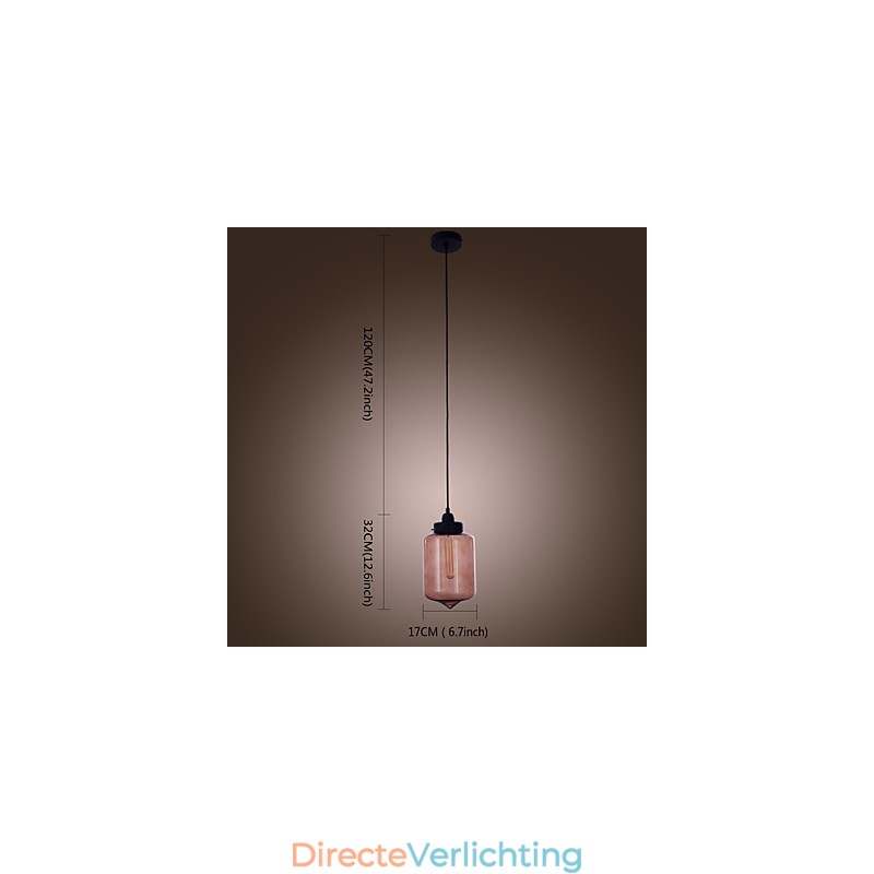 70W moderne glazen hanglamp in transparant flesontwerp