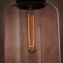70W moderne glazen hanglamp in transparant flesontwerp