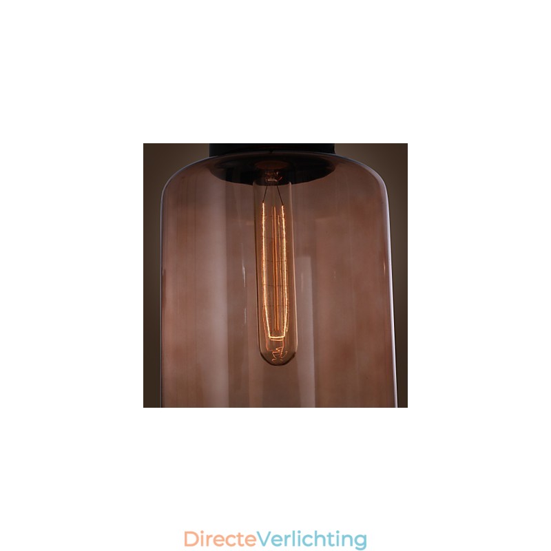 70W moderne glazen hanglamp in transparant flesontwerp