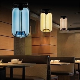 Retro Creatieve Enkele Kop Glazen Hanglamp Café In De Goudviskom