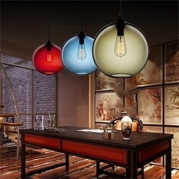Retro Creatieve Enkele Kop Glazen Hanglamp Café In De Goudviskom