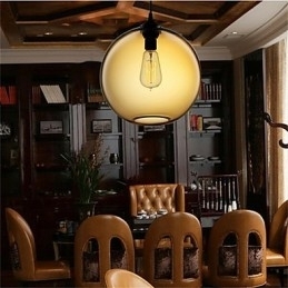 Retro Creatieve Enkele Kop Glazen Hanglamp Café In De Goudviskom