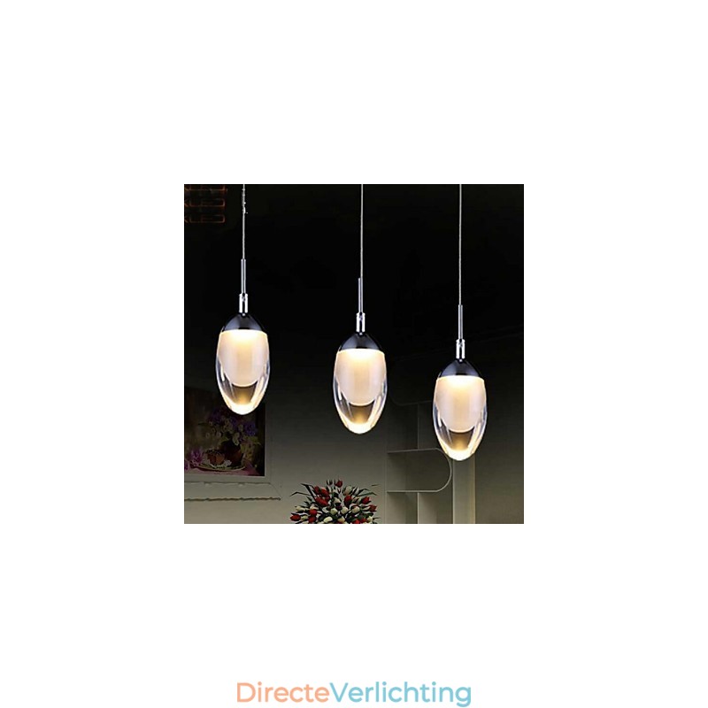 Moderne, eigentijdse hanglamp van chroommetaal
