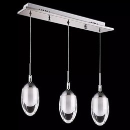 Moderne, eigentijdse hanglamp van chroommetaal