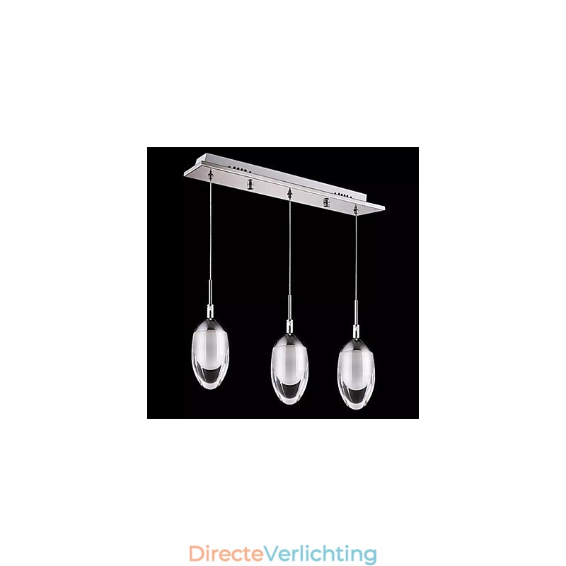 Moderne, eigentijdse hanglamp van chroommetaal