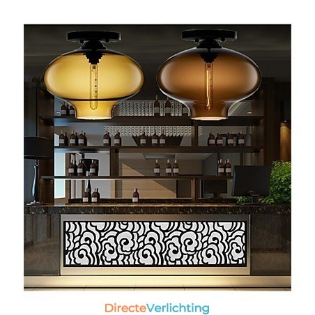 Retro Creatieve Enkele Kop Glazen Hanglamp Café In De Goudviskom Retro Creatieve Enkele Kop Glazen Hanglamp Café In De Goudviskom