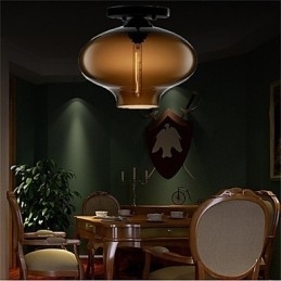 Retro Creatieve Enkele Kop Glazen Hanglamp Café In De Goudviskom