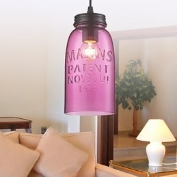 1-lichts moderne glazen hanglamp in transparant bubbelontwerp