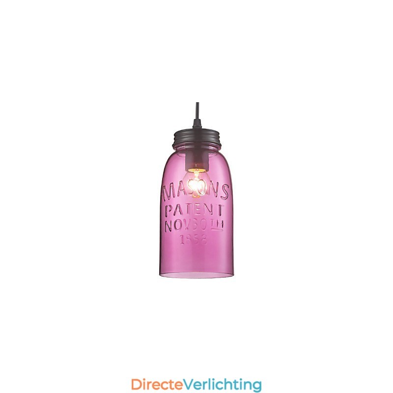 1-lichts moderne glazen hanglamp in transparant bubbelontwerp