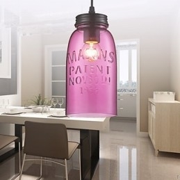 1-lichts moderne glazen hanglamp in transparant bubbelontwerp