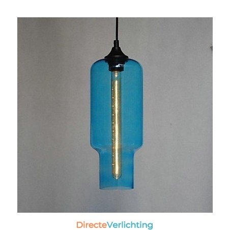 Moderne glazen hanglamp in bruin bubbeldesign Moderne glazen hanglamp in bruin bubbeldesign
