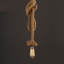 1 licht DIY kunst henneptouw licht creatieve henneptouw kroonluchter lang 100cm Stuur 1 lamp