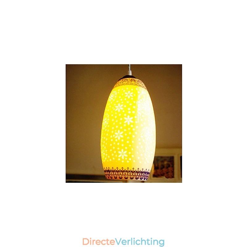 Retro Keramische lamp lamp Trappen Blauwe Enkele Kop Kroonluchter Creatief