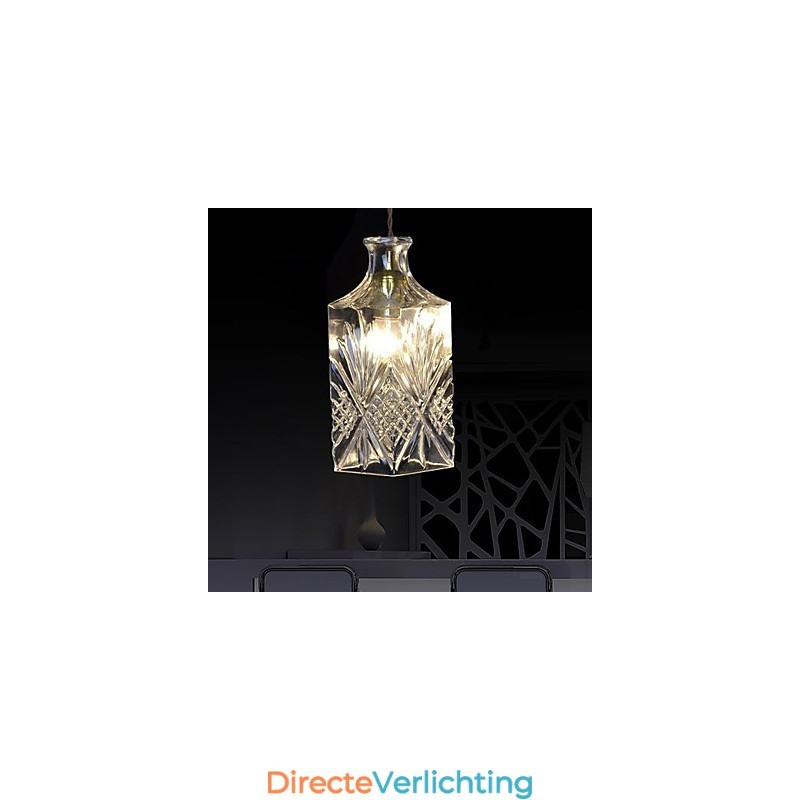 Moderne, eigentijdse kristallen metalen hanglamp