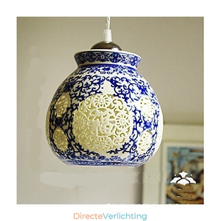 Retro Keramische lamp lamp Trappen Blauwe Enkele Kop Kroonluchter Creatief Retro Keramische lamp lamp Trappen Blauwe Enkele Kop Kroonluchter Creatief