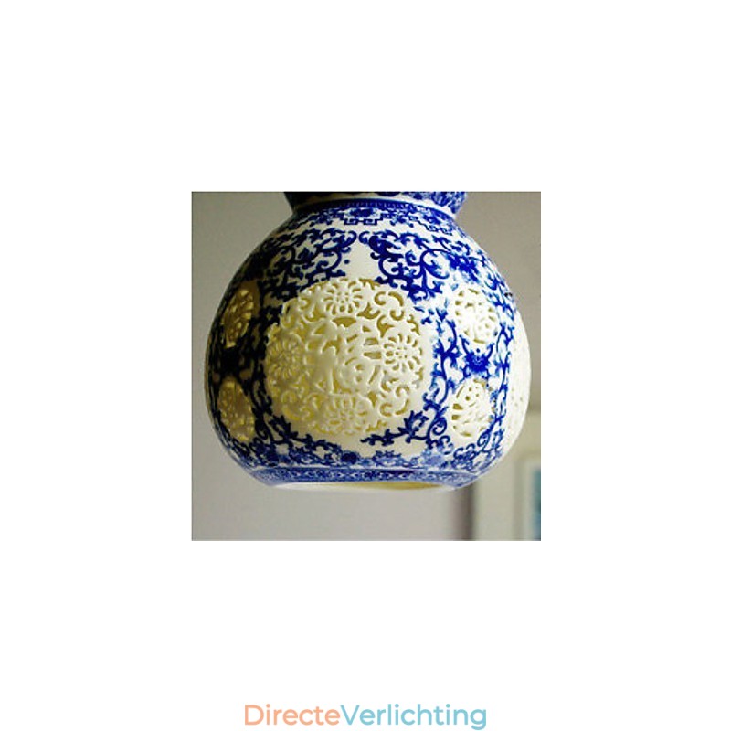 Retro Keramische lamp lamp Trappen Blauwe Enkele Kop Kroonluchter Creatief